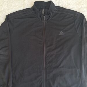 Men's long sleeve zip up jacket with pockets by Adidas size 3X black